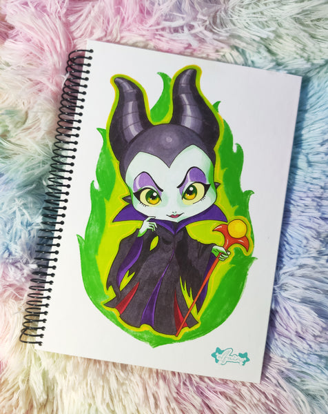 Cute Maleficent notebook cuaderno A5