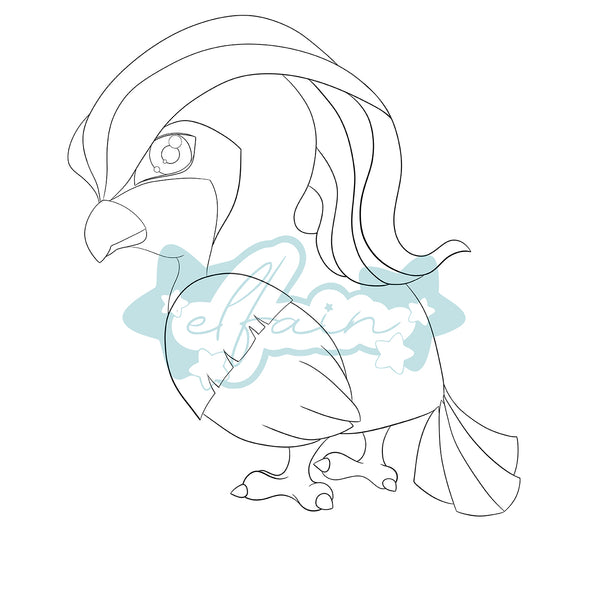 Pidgeot lineart digital download