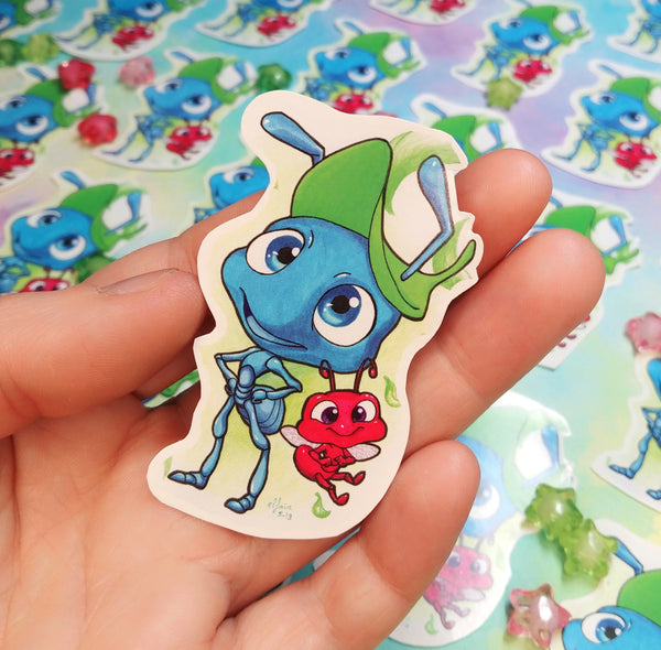 Pegatina papel sticker Flik y Dot