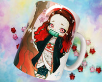 Cute Nezuko mug taza