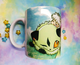 Cute Inuyasha and Kirara mug taza