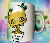 Cute Groot mug taza