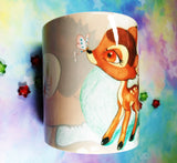 Cute Bambi mug taza