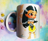 Cute Pocahontas mug taza