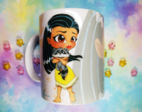 Cute Pocahontas mug taza