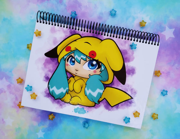 LIQUIDACION ULTIMAS UDS Cute Miku Pika cuaderno A5