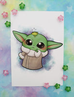 Print baby Yoda Lámina A5