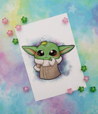 Print baby Yoda Lámina A4