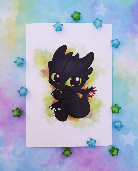 Print Desdentado Toothless lámina A4