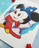 Postal Wizard Mickey Mago postcard