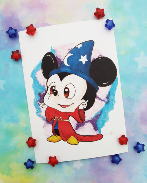 Print Wizard Mickey Mago lámina A4