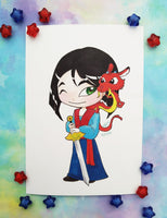 Print Mulan lámina A5