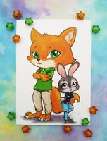 Postal Zootopia Zootropolis postcard