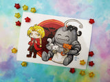 Postal Edward y Alphonse postcard