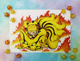 Postal Naruto y Kurama Six Path postcard