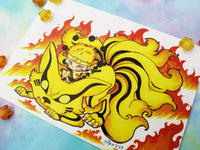 Postal Naruto y Kurama Six Path postcard