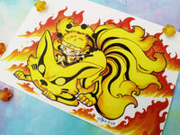 Postal Naruto y Kurama Six Path postcard