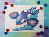 Postal Kyogre postcard