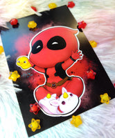 Baby Deadpool A5 print impresión