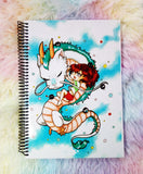 Cute Chihiro and Haku notebook cuaderno A5