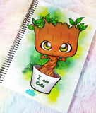 Cute dancing Groot notebook cuaderno A5