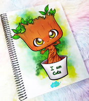 Cute dancing Groot notebook cuaderno A5