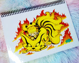 Cute Kurama and Naruto Six Path notebook cuaderno A5