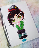 Cute Vanellope notebook cuaderno A5