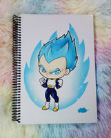 Cute Vegeta SS Blue notebook cuaderno A5