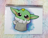 Cute baby Yoda notebook cuaderno A5