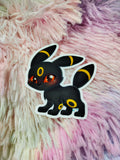 Pack Eevee + eeveelutions 2 umbreon versions Cute Pegatina Sticker