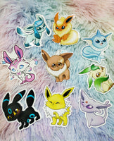 Pack Eevee + eeveelutions umbreon shiny ver Cute Pegatina Sticker