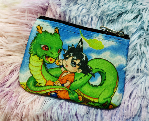 Cute Goku and Shenron purse monedero