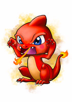 Charmeleon illustration digital download