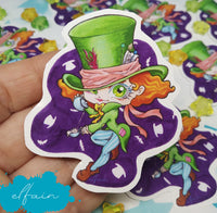 Sticker pegatina papel Mad Hatter